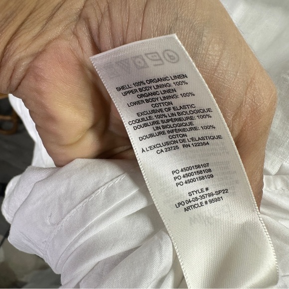 Wilfred White Linen Dress sz 8 - Picture 5 of 8